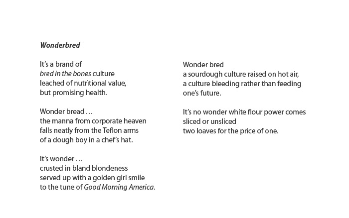 Wonderbred poem | 2011
